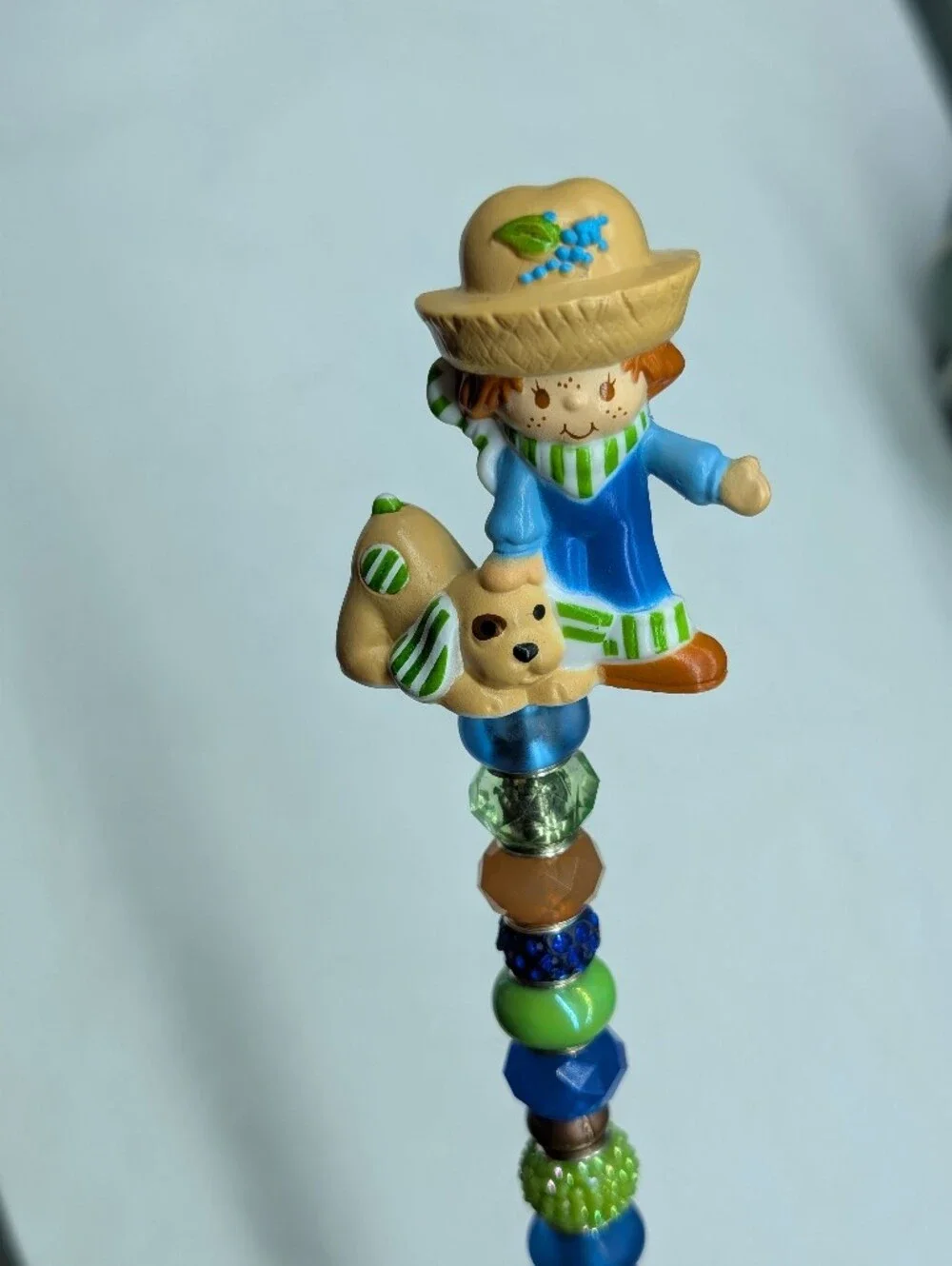 Handmade Beaded Fairy Wand/Plant/Garden Stake W/Huckleberry Pie Topper 🍓